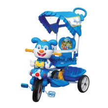 Triciclo del niño de la música de Fun N Funky, triciclo del bebé con la cara del animal de la manija del empuje